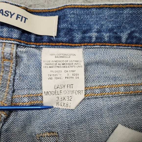 GAP Straight Jeans Mens 33x32 Blue Denim Easy Fit Streetwear Mid Rise Outdoor - Picture 6 of 8